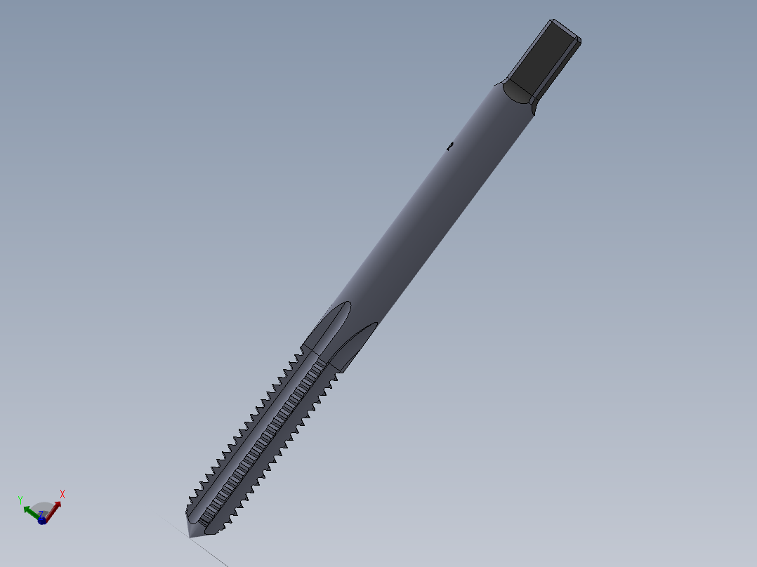 标准英制丝锥-Hand Tap 8-32 N3主视图