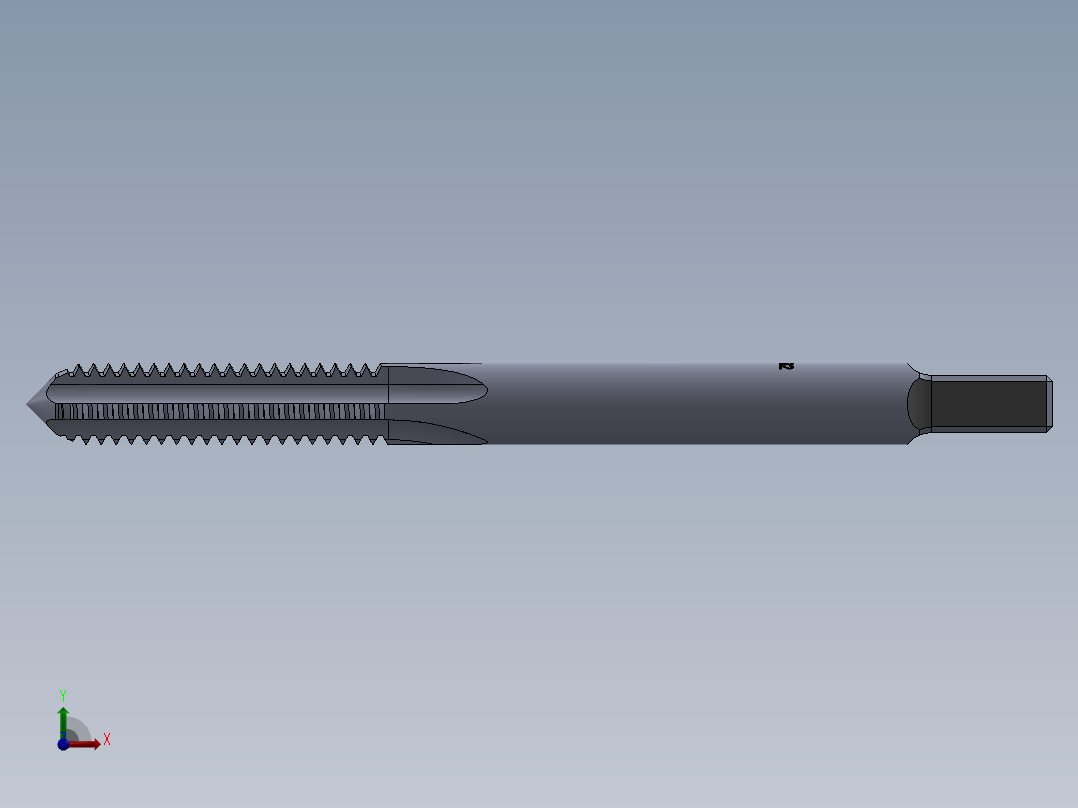 标准英制丝锥-Hand Tap 8-32 N3前视图