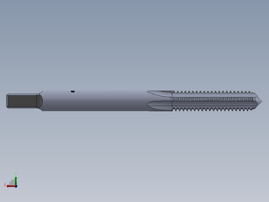 标准英制丝锥-Hand Tap 8-32 N3后视图