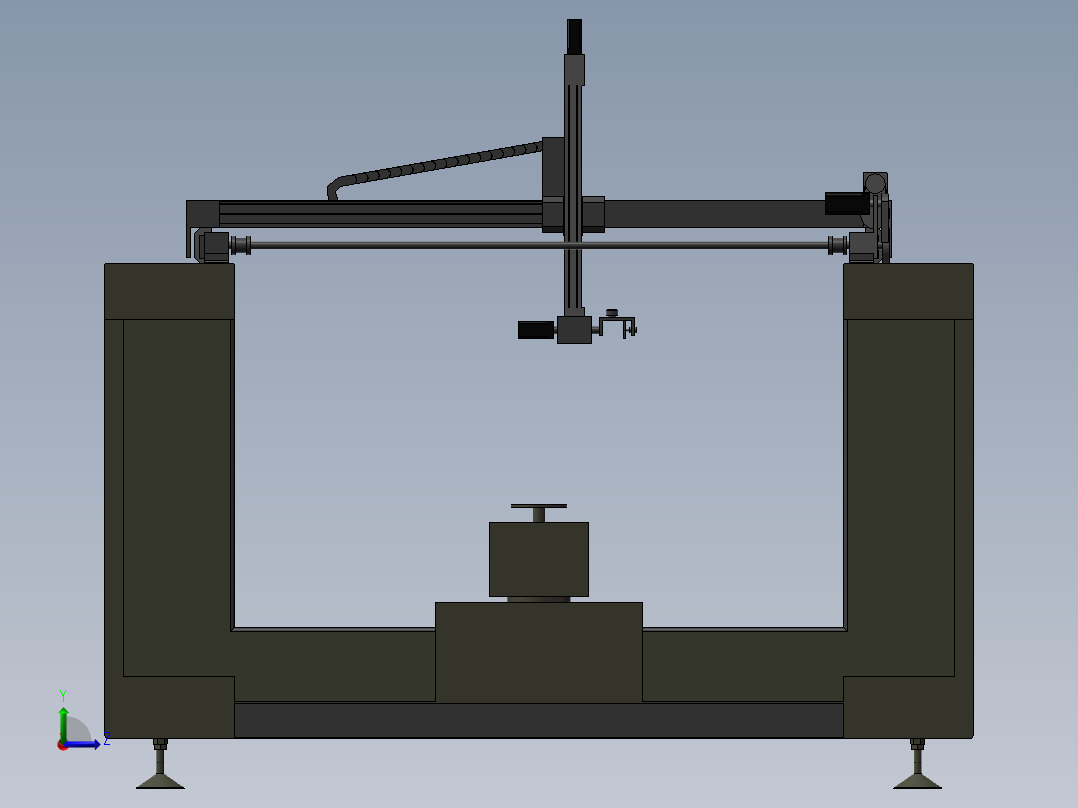 5轴机床设计模型左视图