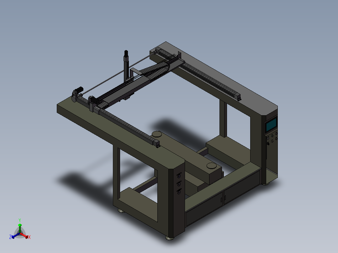 5轴机床设计模型正等轴测图