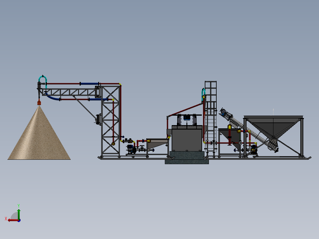 10 TPH研磨机设备后视图
