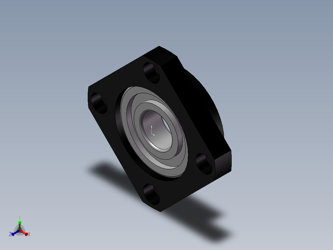 丝杆支撑侧LEB11-20正等轴测图