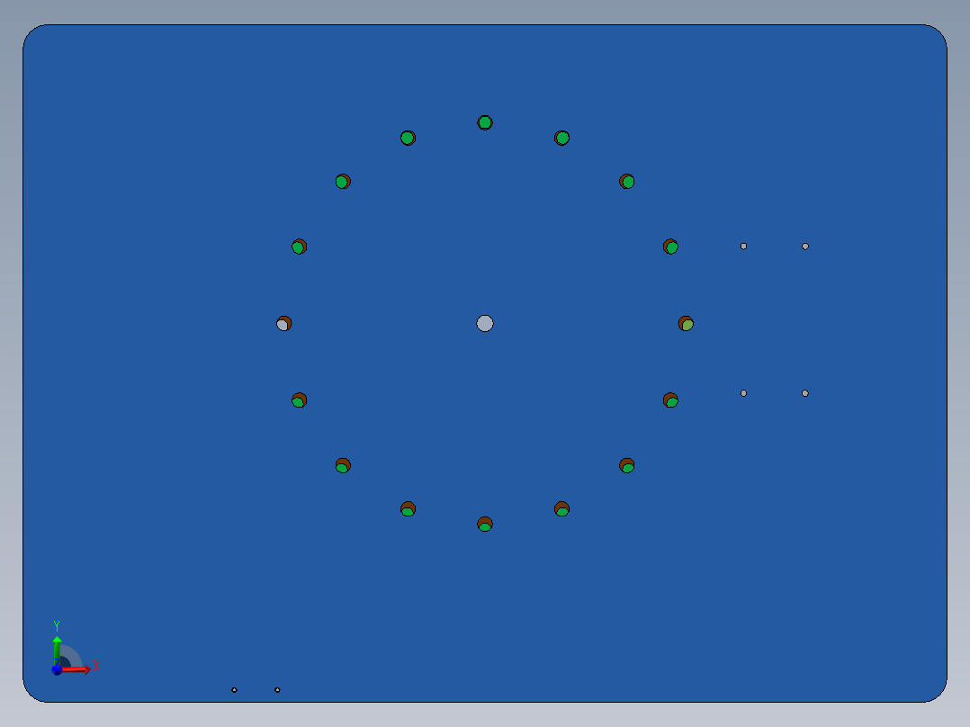 Q190-大型圆柱型容器的旋转支撑装置结构设计【三维SolidWorks】前视图