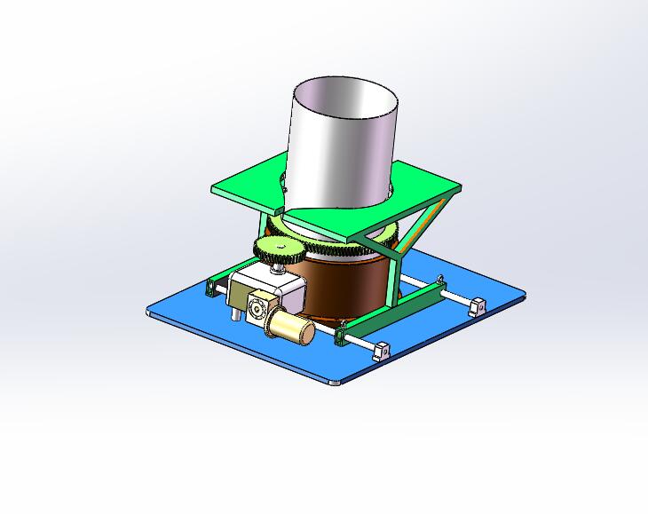 Q190-大型圆柱型容器的旋转支撑装置结构设计【三维SolidWorks】