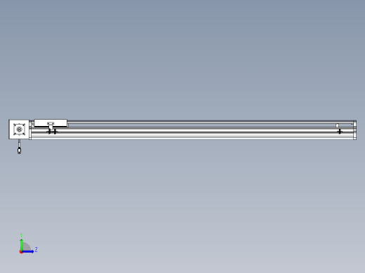 东锦同步带传动-直线滑台模组DH170B-L150-S1250-BL-P400W-C3左视缩略图