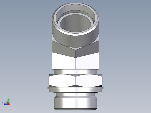 卡套式工业通用硬管接头EO_Adjustable_locknut_45_deg_elbow_VEE28LMOMDCF右视缩略图