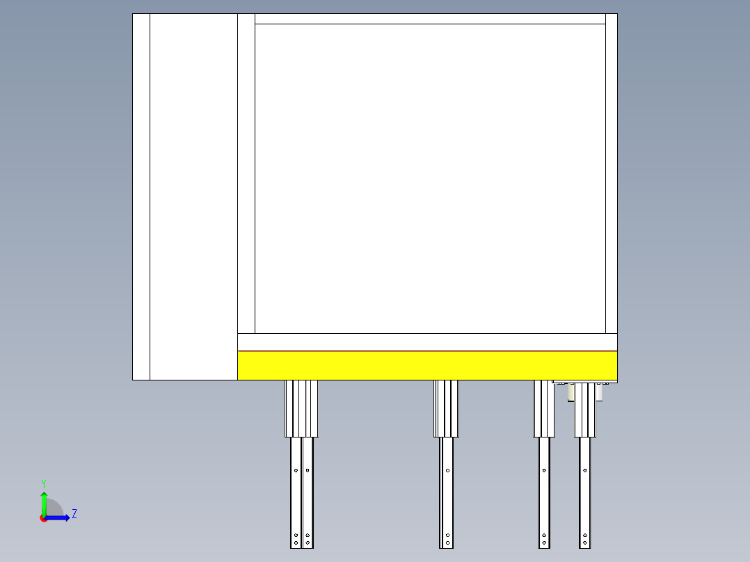 自动洗碗机设计左视图