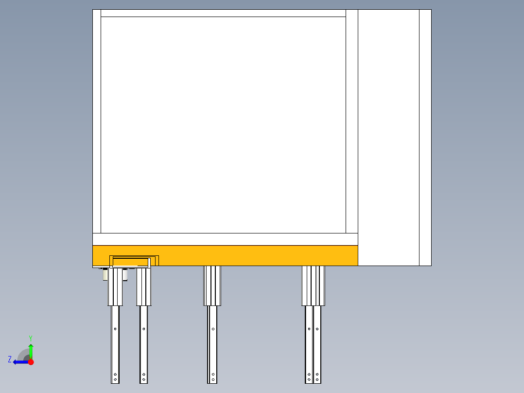 自动洗碗机设计右视图