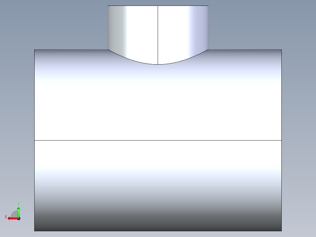 聚氯乙烯配件02-Sch80_ReducingTee_SxSxS_801-420_4.5in x 2in后视图