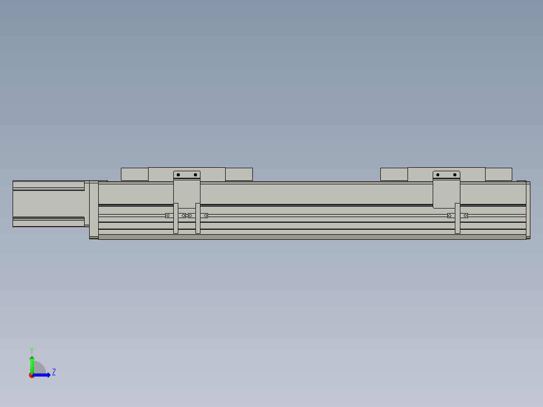 直线模组WG-LHC12-S300-M设计图纸左视图