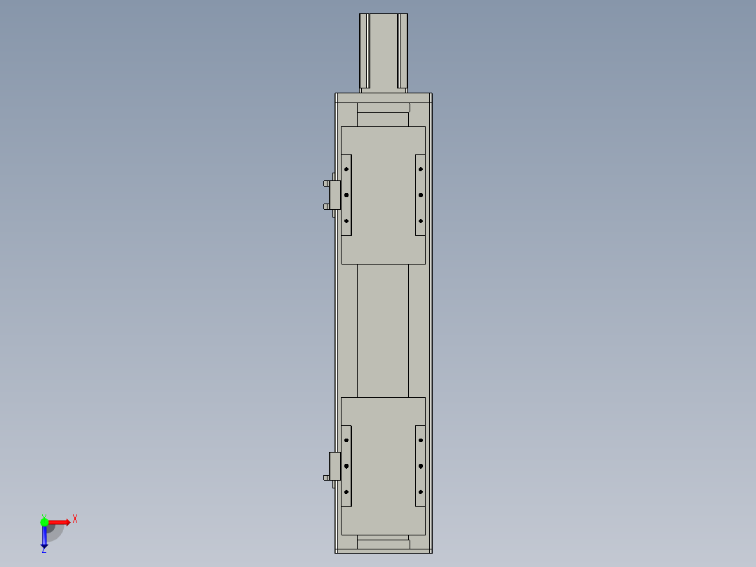 直线模组WG-LHC12-S300-M设计图纸俯视图