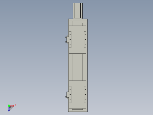 直线模组WG-LHC12-S300-M设计图纸俯视缩略图