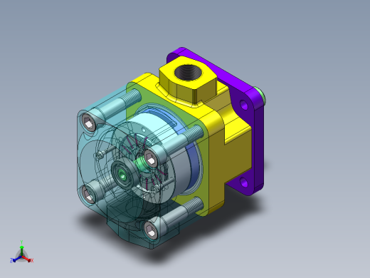 叶片泵正等轴测缩略图
