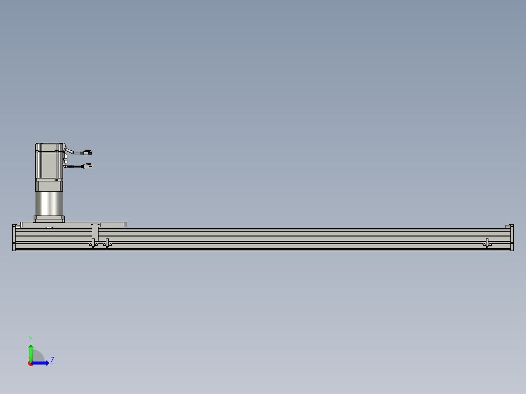 东锦齿条传动DH175G-L167-S1100-BU-减速机+750W.STEP左视图