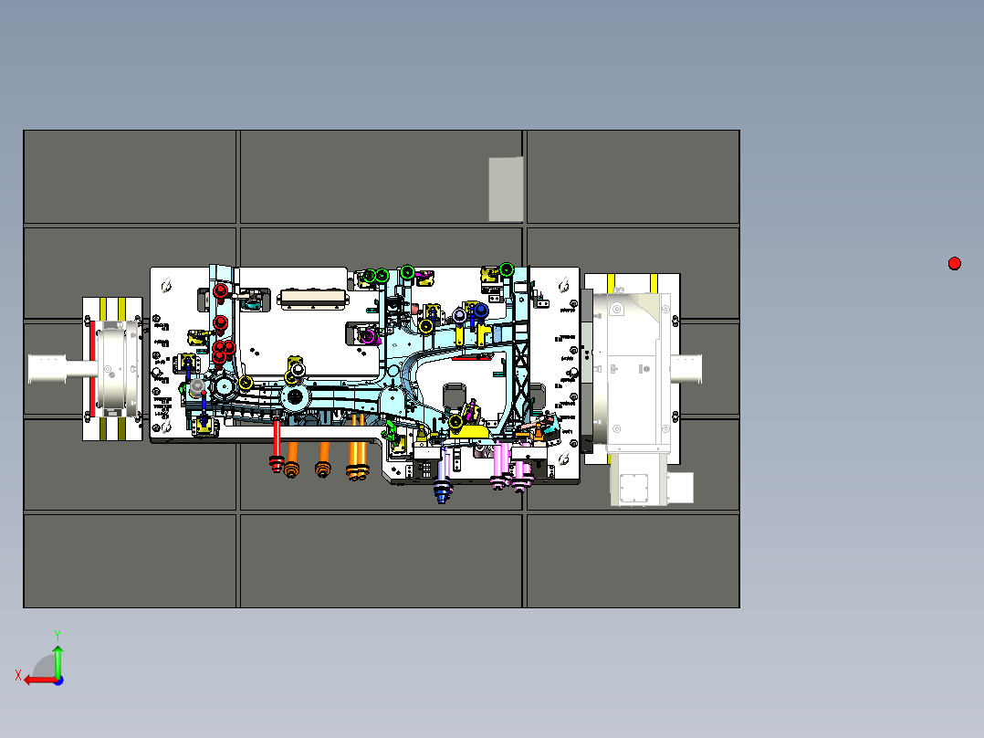 汽车副车架-液压夹具后视图