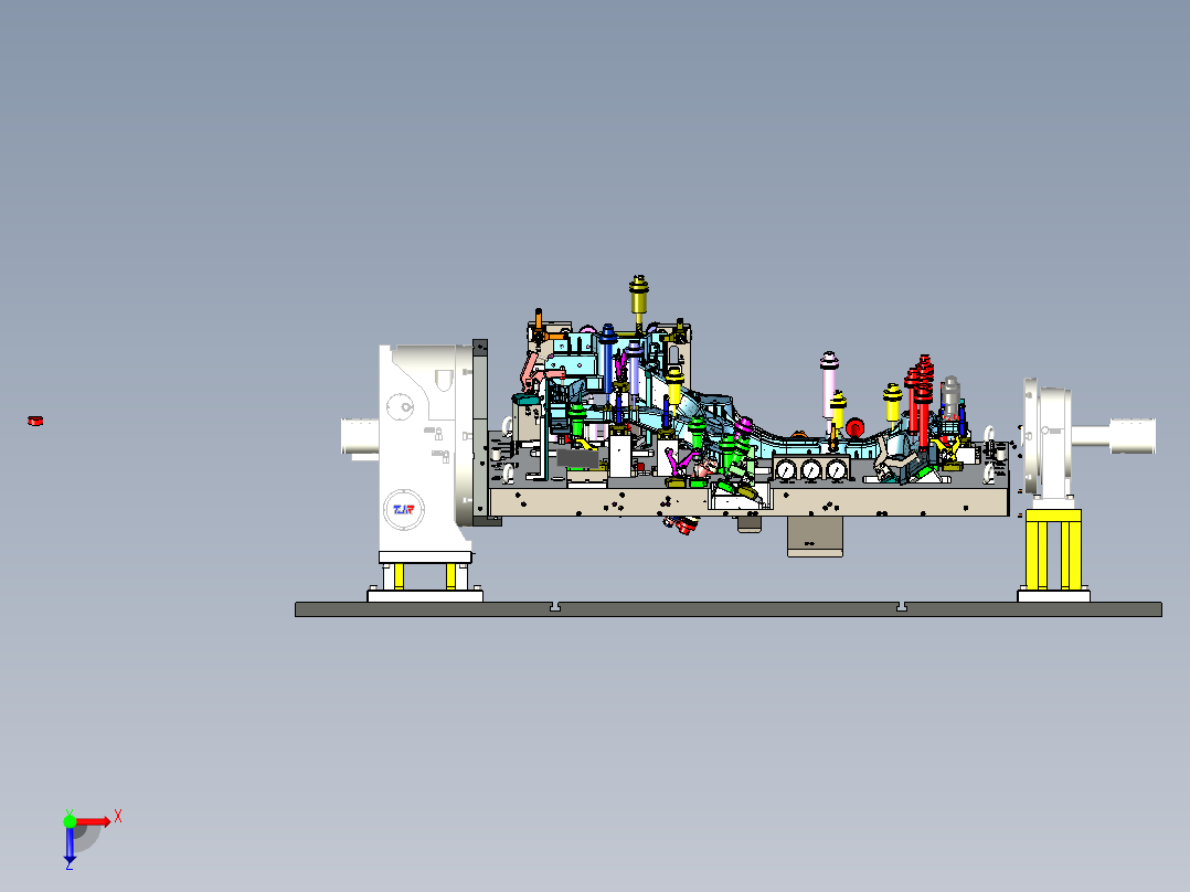 汽车副车架-液压夹具俯视图