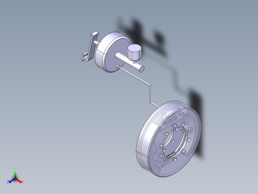 鼓式制动器制动系统CATIA三维=451553=100