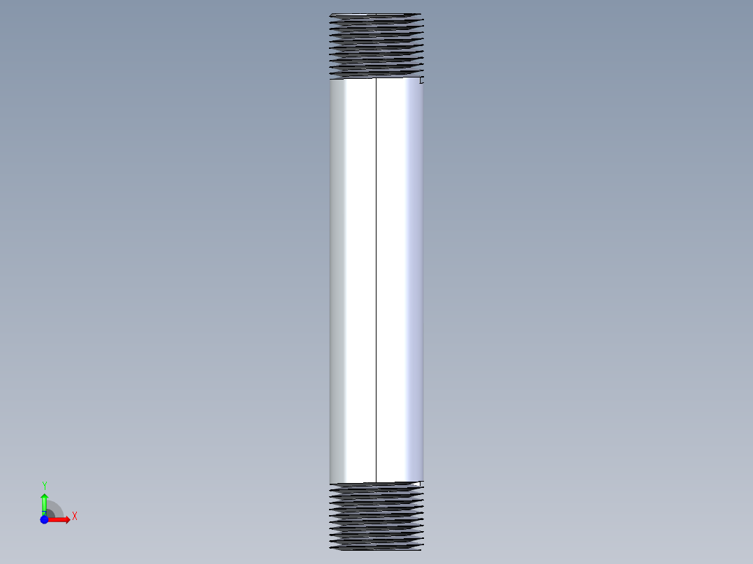 聚氯乙烯配件33-Sch80_Nipple_MPTxMPT_861-109_0.75in x 6in前视图