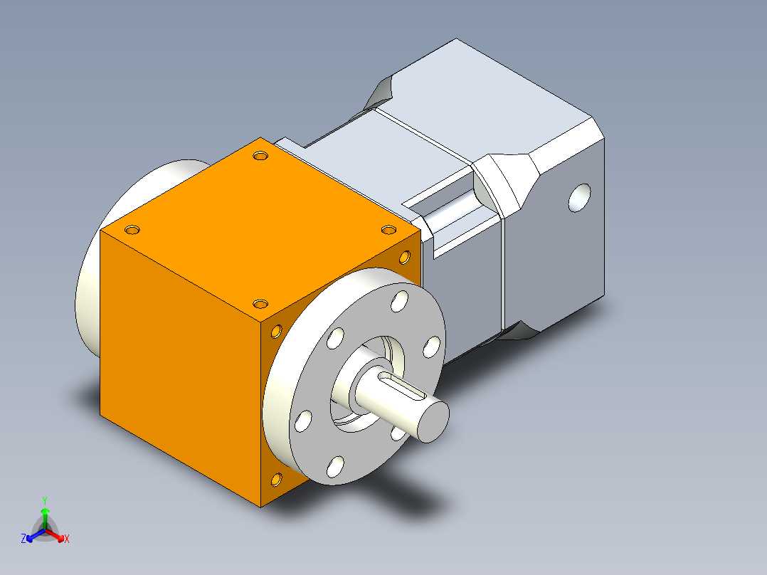 换向器PW90单轴 PGH90-L1 19-80-100-M6.stp主视图