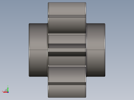 3647 - 4514559 - Dark Stone Grey Technic Gear 8 Tooth.STEP后视缩略图