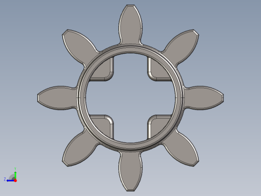 3647 - 4514559 - Dark Stone Grey Technic Gear 8 Tooth.STEP右视缩略图