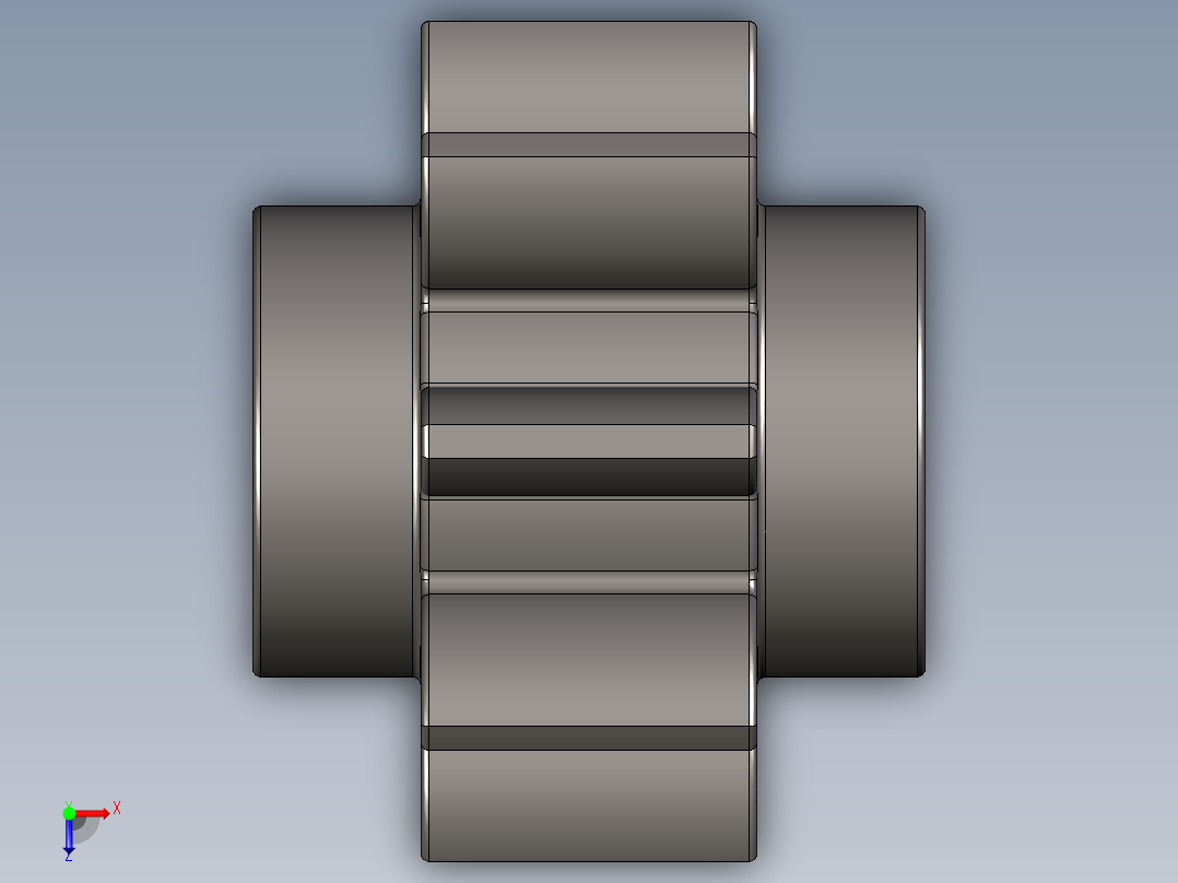 3647 - 4514559 - Dark Stone Grey Technic Gear 8 Tooth.STEP俯视图