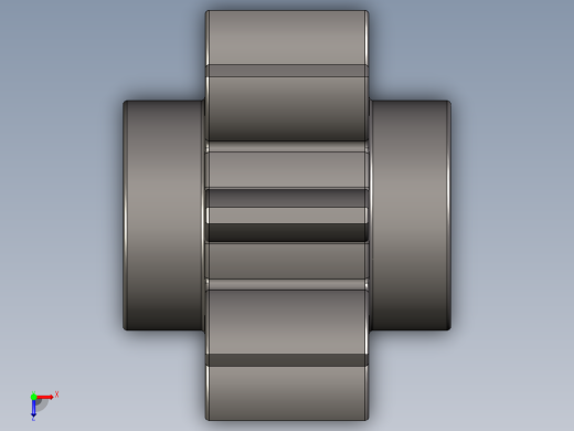 3647 - 4514559 - Dark Stone Grey Technic Gear 8 Tooth.STEP俯视缩略图