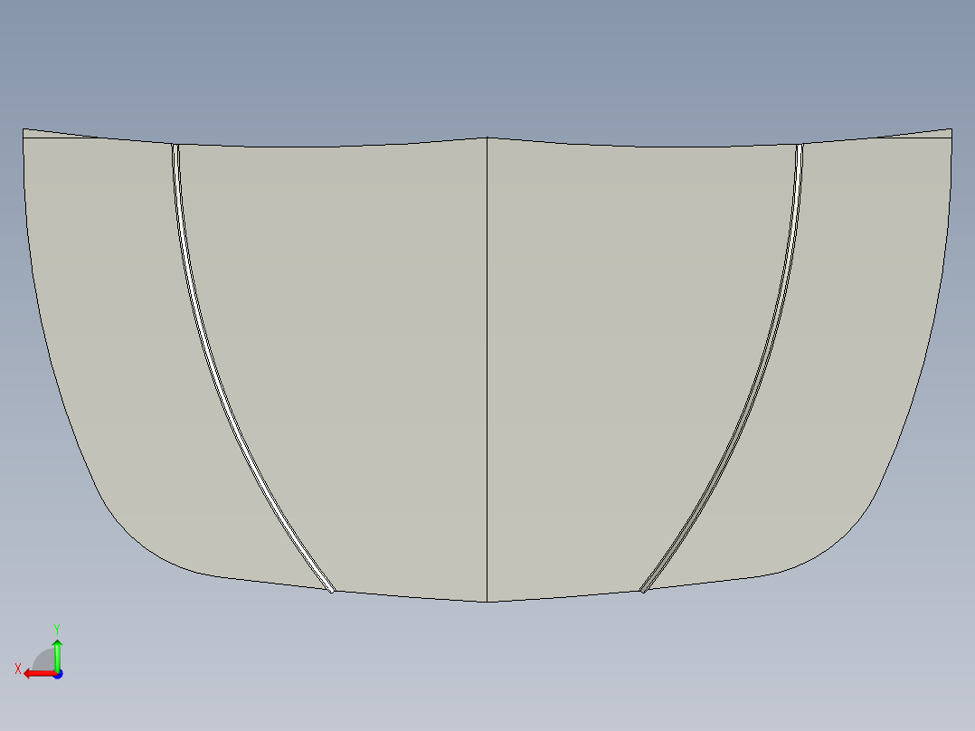 汽车引擎盖外板--stp后视图