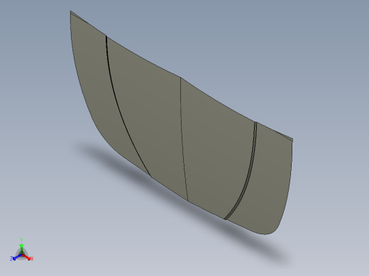 汽车引擎盖外板--stp正等轴测缩略图