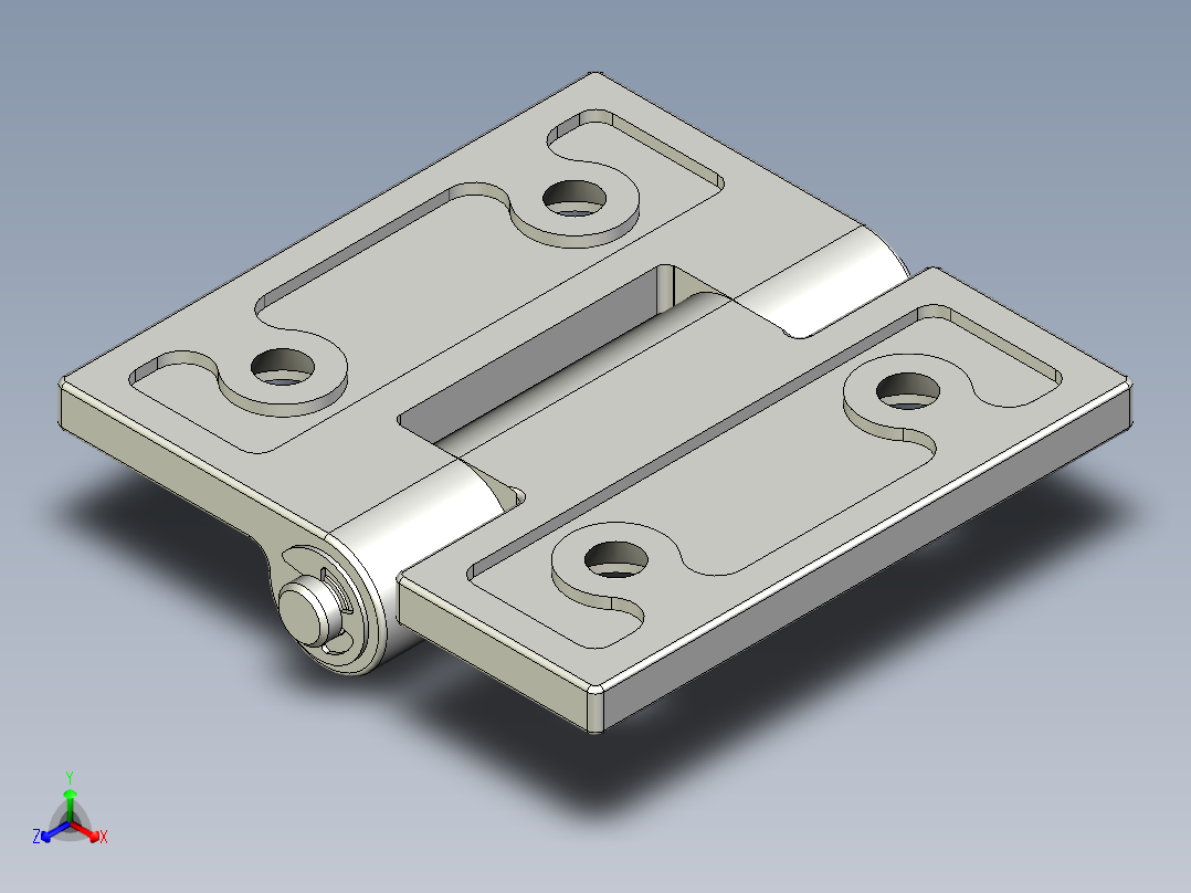 不銹鋼鉸鏈5570-3D多系列多零件图纸模型主视图
