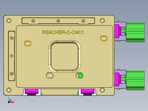 REACHER-C笔记本CNC工装夹具三维模型-CNC1-0912前视缩略图
