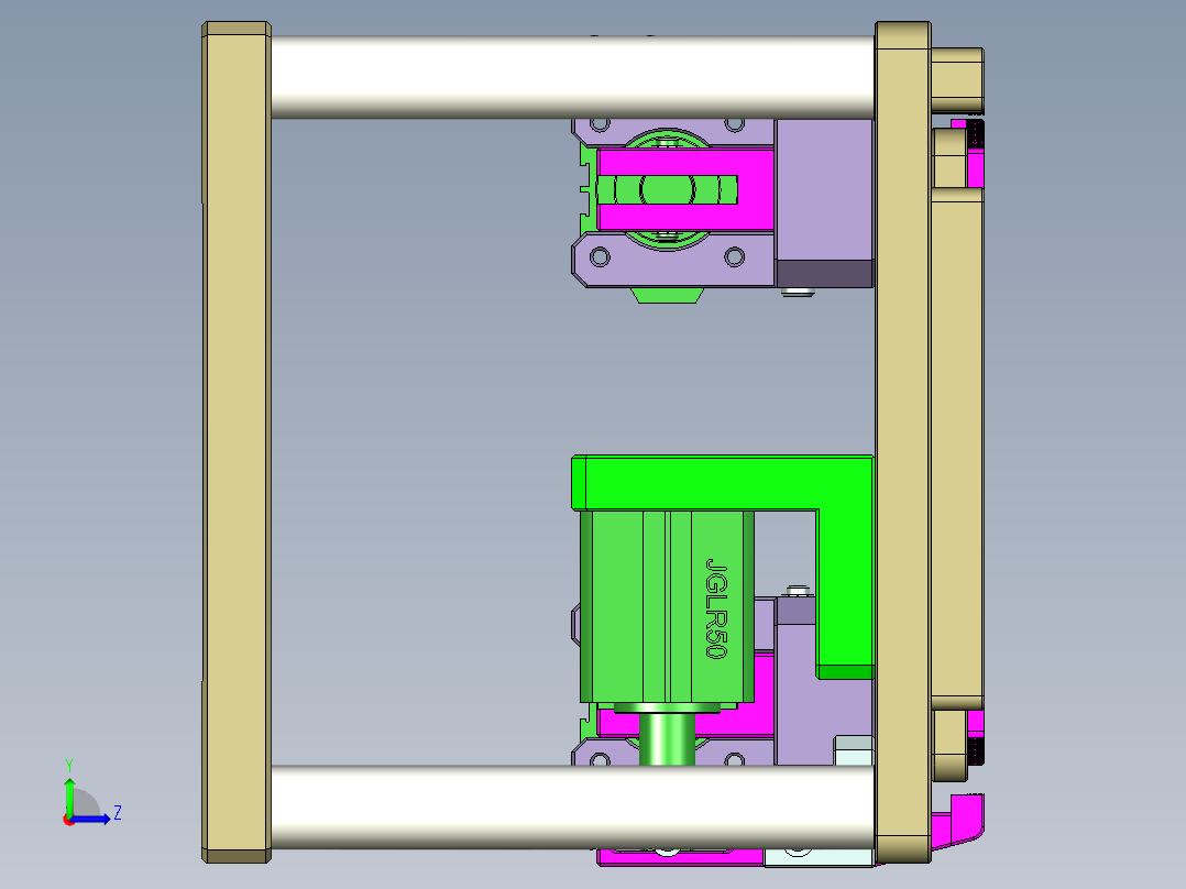 REACHER-C笔记本CNC工装夹具三维模型-CNC1-0912左视图