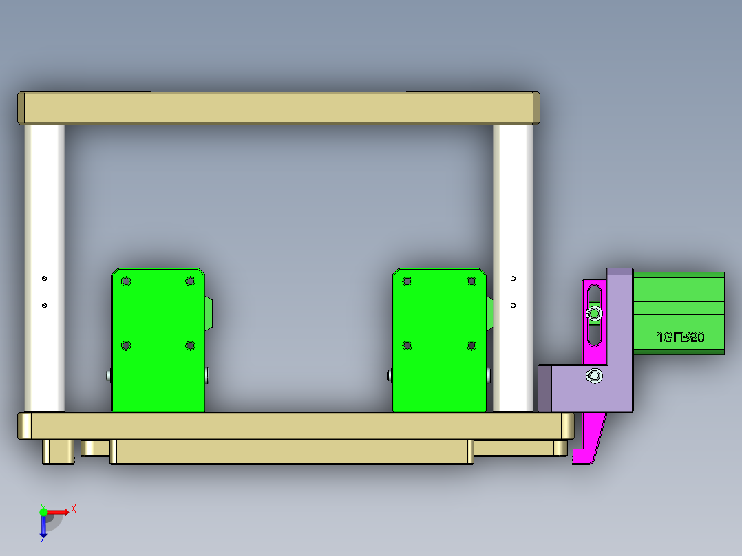 REACHER-C笔记本CNC工装夹具三维模型-CNC1-0912俯视图