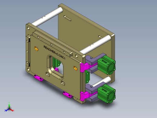 REACHER-C笔记本CNC工装夹具三维模型-CNC1-0912正等轴测缩略图
