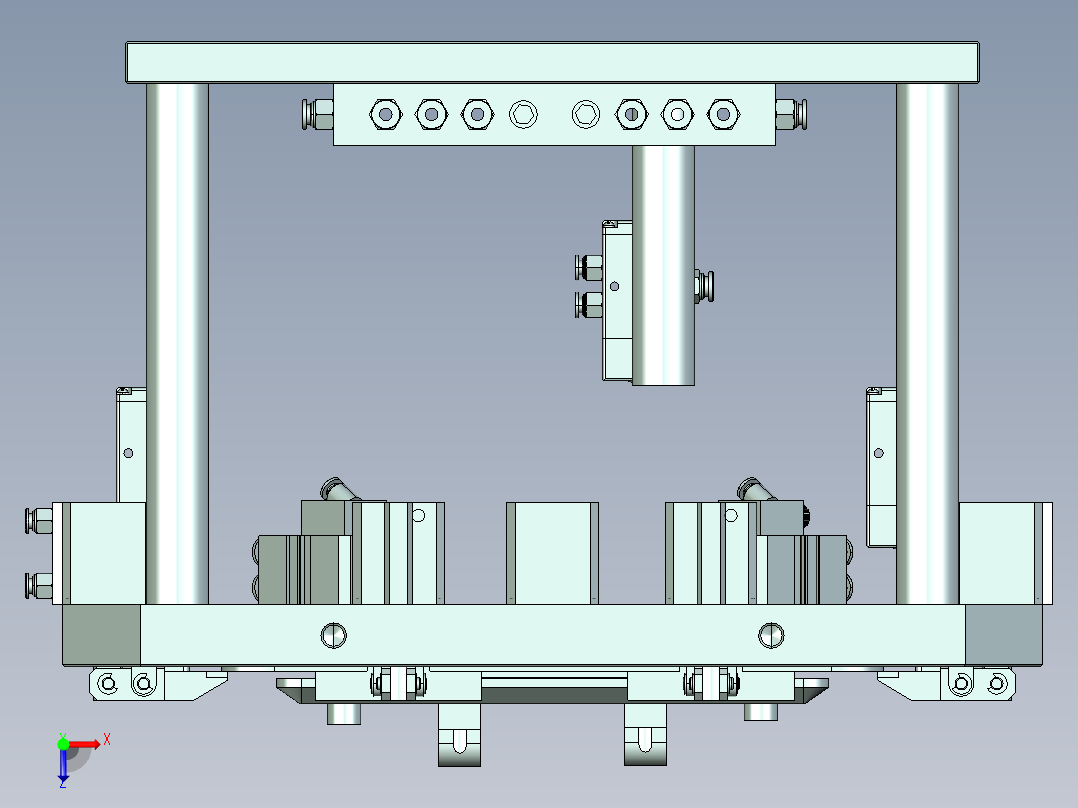MCLG-C-cnc3笔记本CNC工装夹具三维模型俯视图