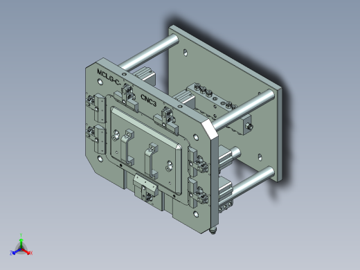 MCLG-C-cnc3笔记本CNC工装夹具三维模型正等轴测缩略图