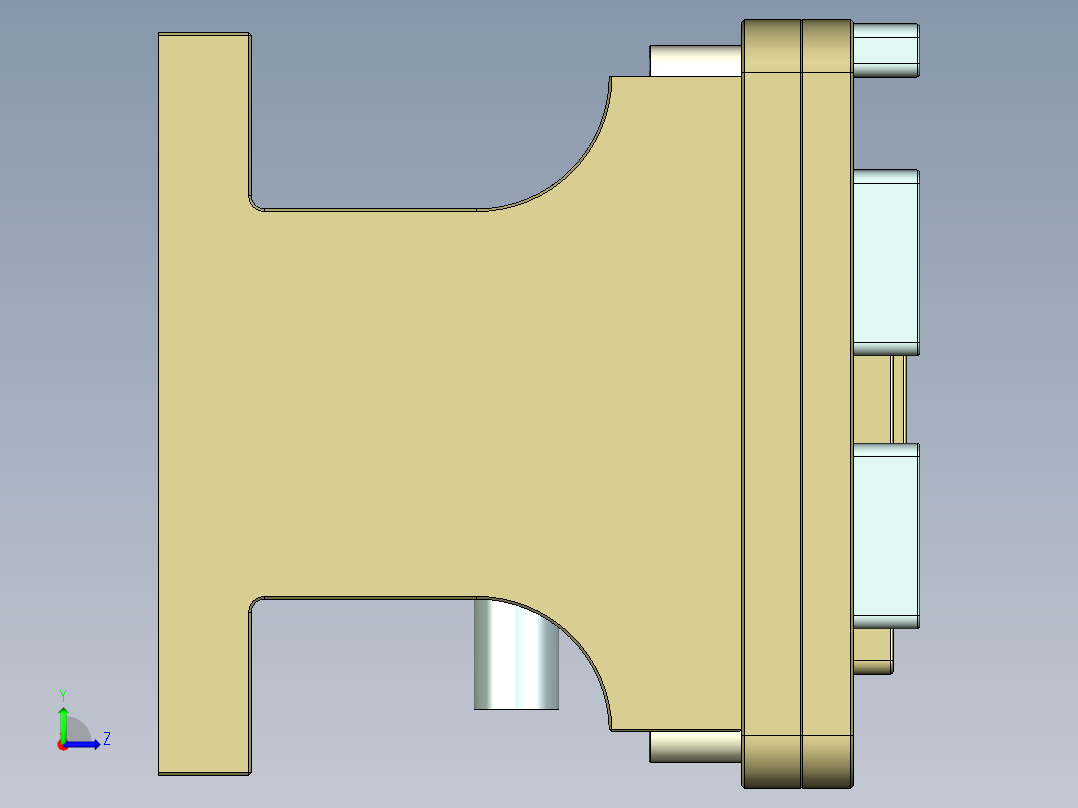 N500-COVER-笔记本CNC工装夹具三维模型CNC5左视图