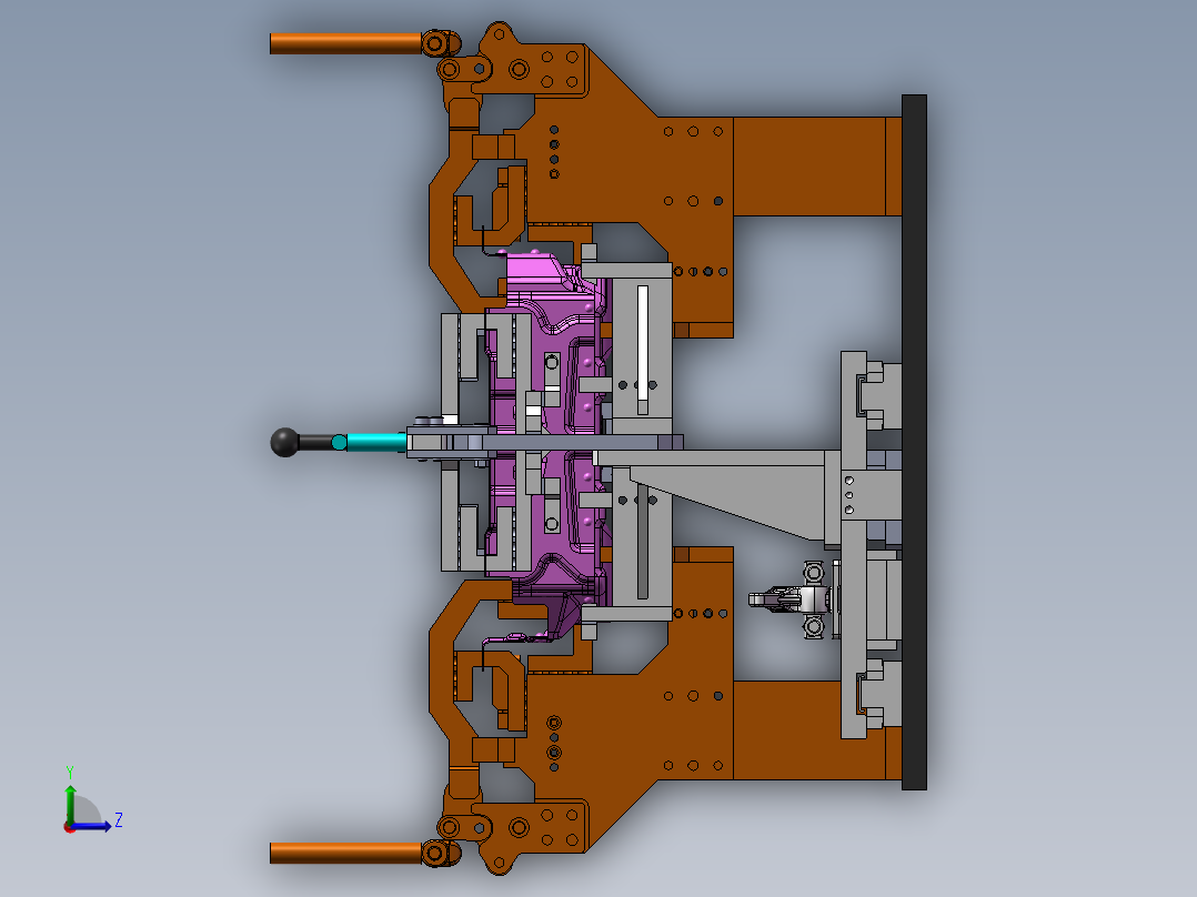1箱体焊接夹具左视图