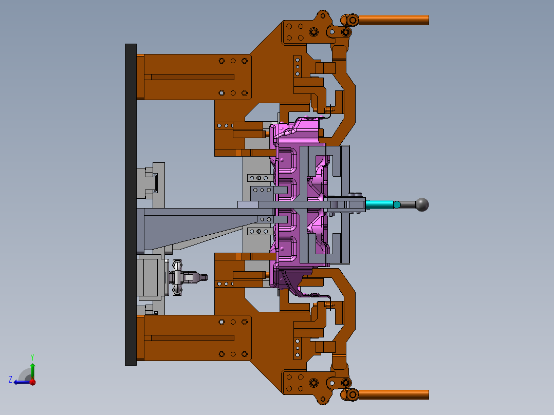 1箱体焊接夹具右视图