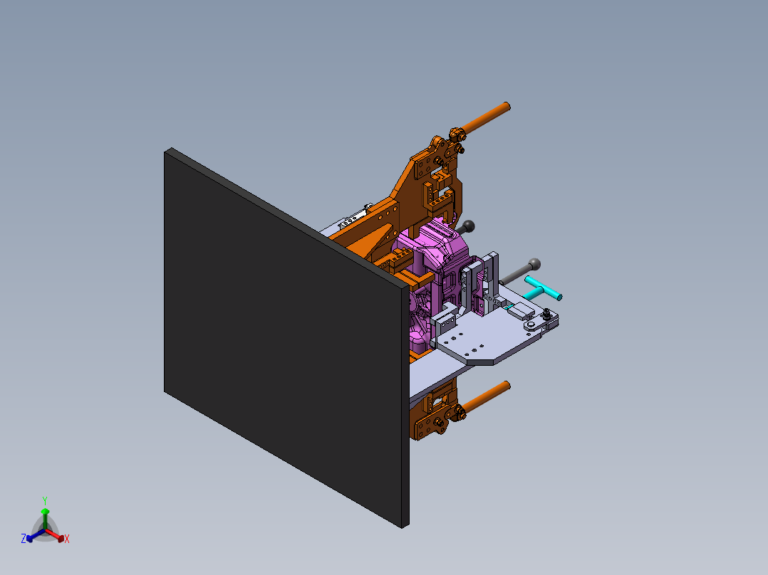 1箱体焊接夹具正等轴测图