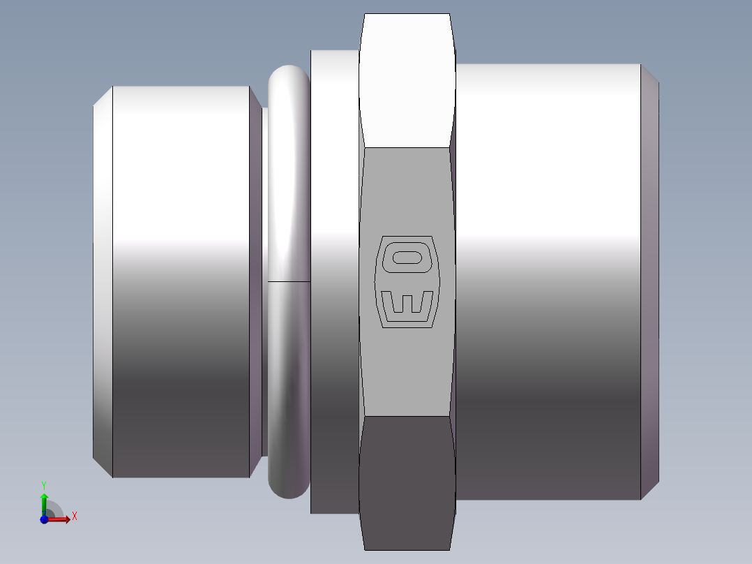 美制O圈密封接头、1CO-30-12前视图