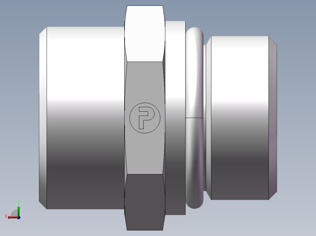 美制O圈密封接头、1CO-30-12后视图