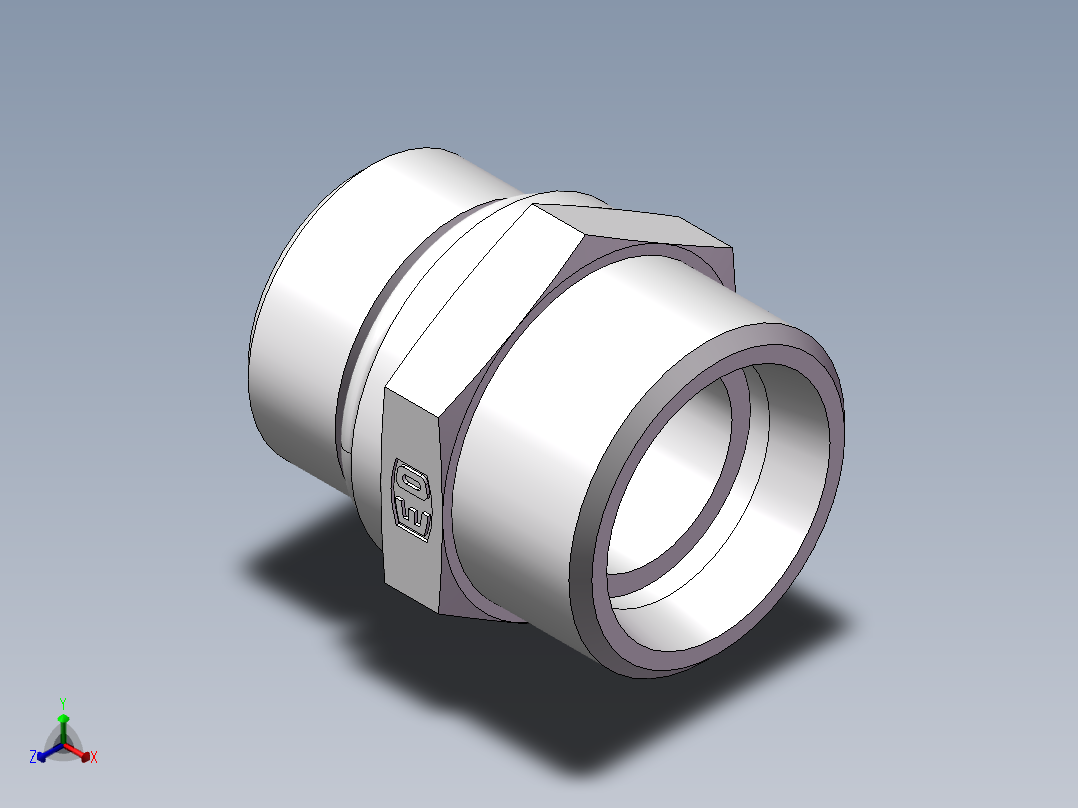 美制O圈密封接头、1CO-30-12正等轴测图
