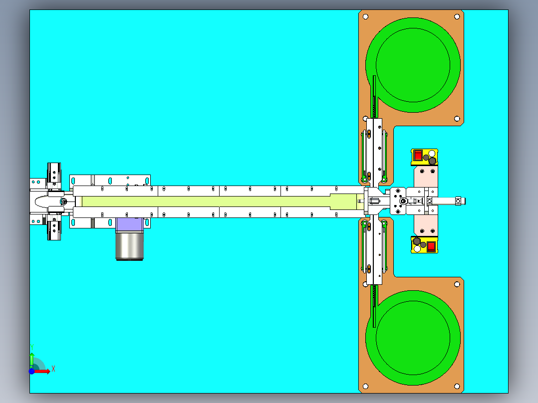 塑料盖帽压入装配单机设计前视图