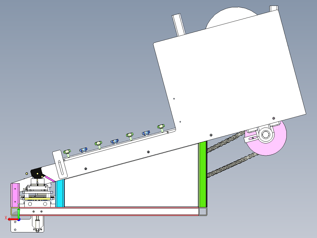 WEB700 纺织经纱整经机后视图