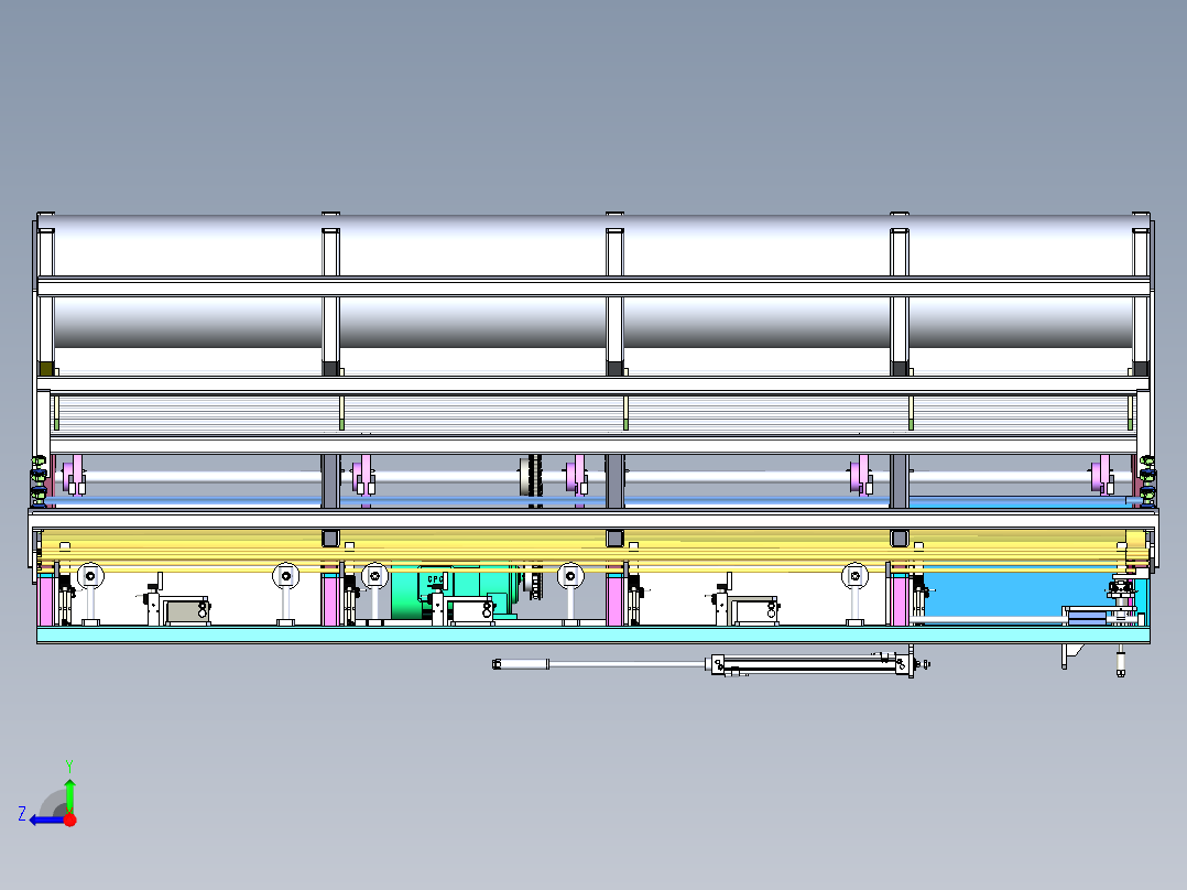 WEB700 纺织经纱整经机右视图