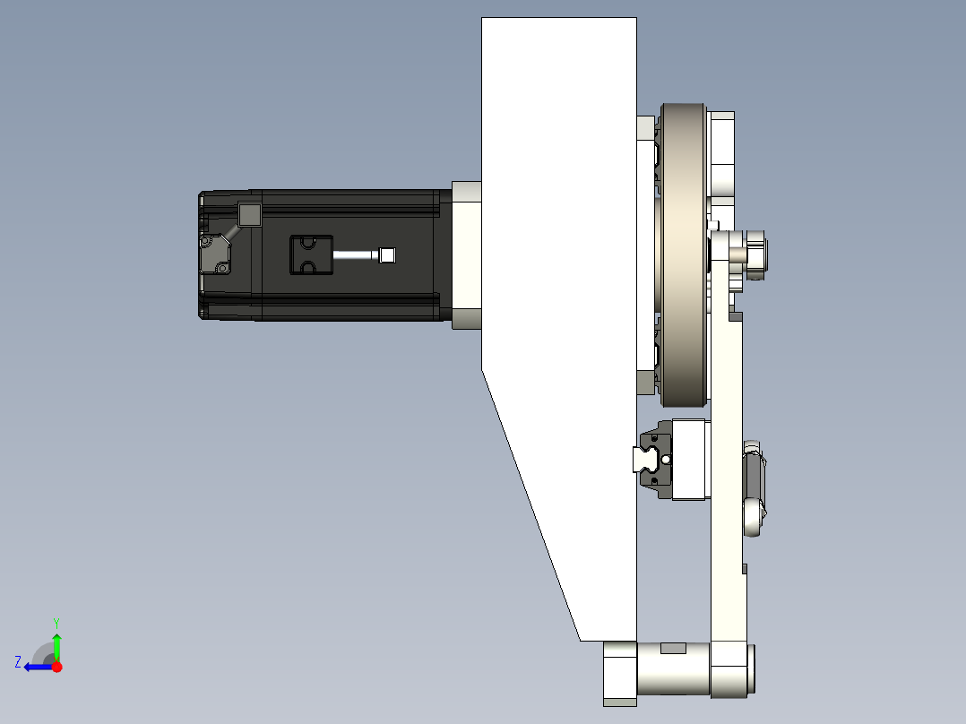 凸轮连杆机构右视图