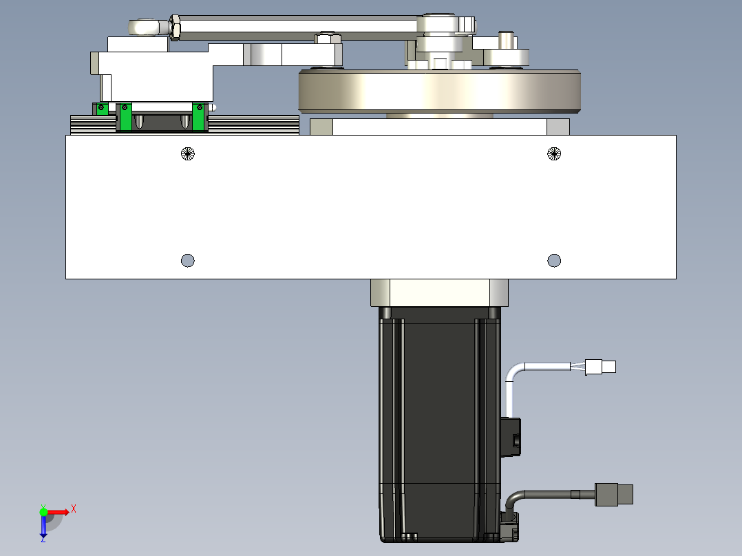 凸轮连杆机构俯视图