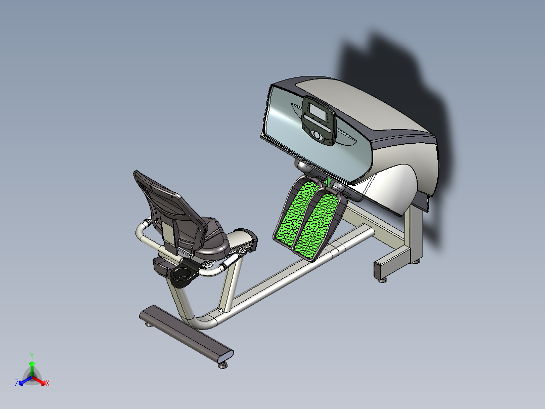 B2004455-螺旋训练器外壳 - 方尖碑主视图